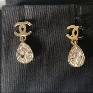 Authentic Chanel teardrop earrings.